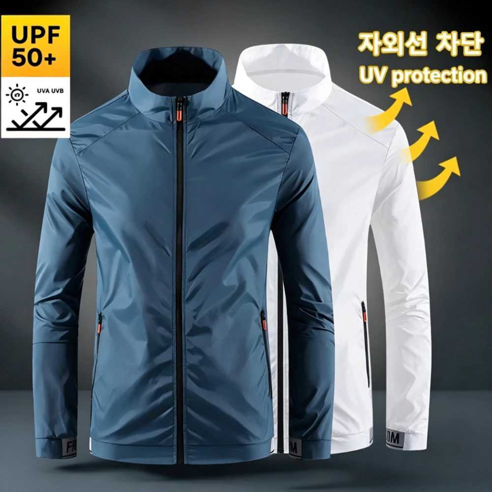 Outdoor Jackets Hoodies Men's Sun Protection Clothes for Summer Ultra-thin Breathable Ice Silk Trendy Fashion UV Resistant Air Conditioning Jac