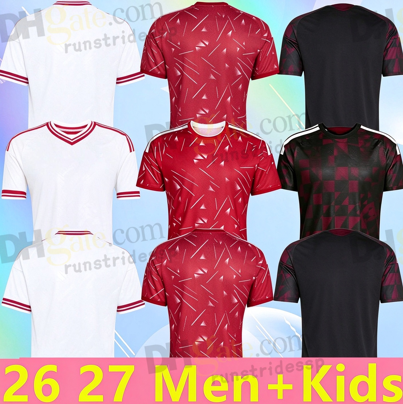 Free Shipping Kid Kits 26/27 Soccer Jersey Football Shirt Fans Version Player Slim Fit Home Away Third Uniform Men Adult Kids Kit Short Long Sleeve