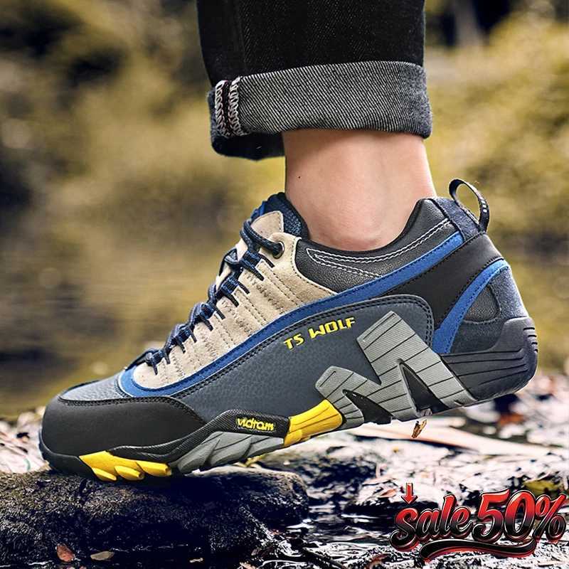 Outdoor Shoes Sandals Hiking Shoes Mens Waterproof Climbing Shoes Wear-resistant Trekking Sneakers for Woman Leather Outdoor Sports Adventure Man Sh