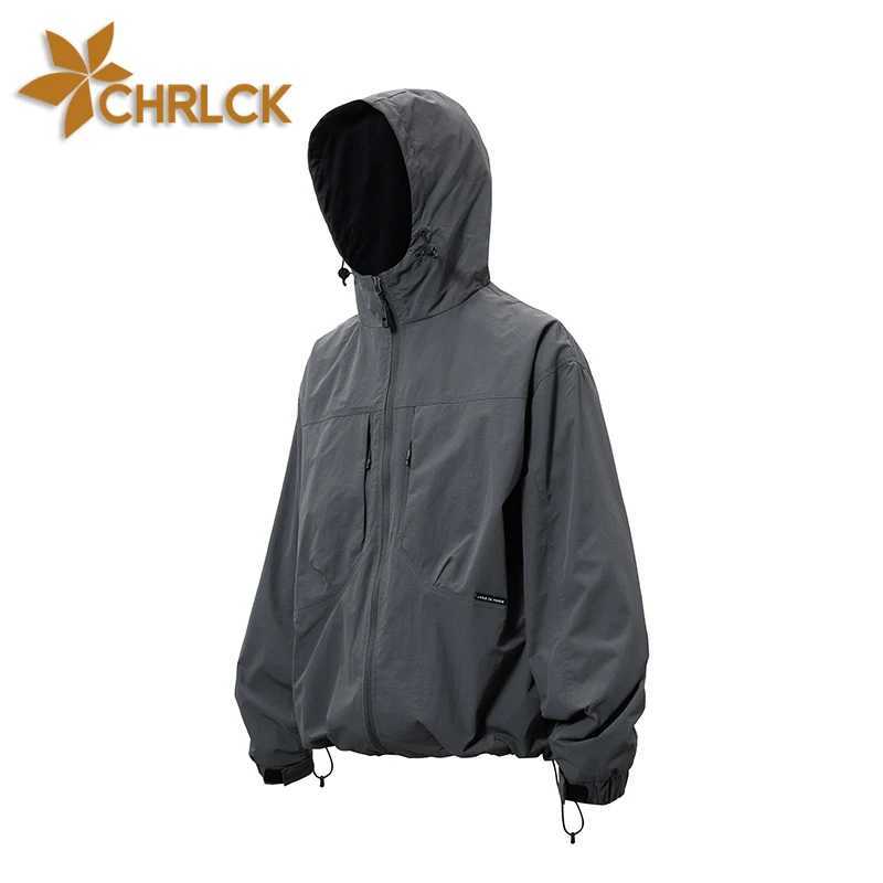 Outdoor Jackets Hoodies CHRLCK Men's Hiking Jacket Waterproof Women Windproof Windbreaker Camping Trekking Fishing Jacket Fashion Coats Unisex