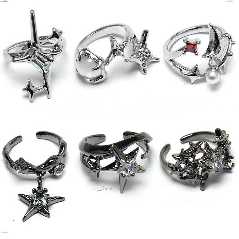 Ensemble de bagues gothiques Punk Y2K à ouverture irrégulière, breloque à la mode pour hommes et femmes, vêtements, accessoires bijoux, cadeau po