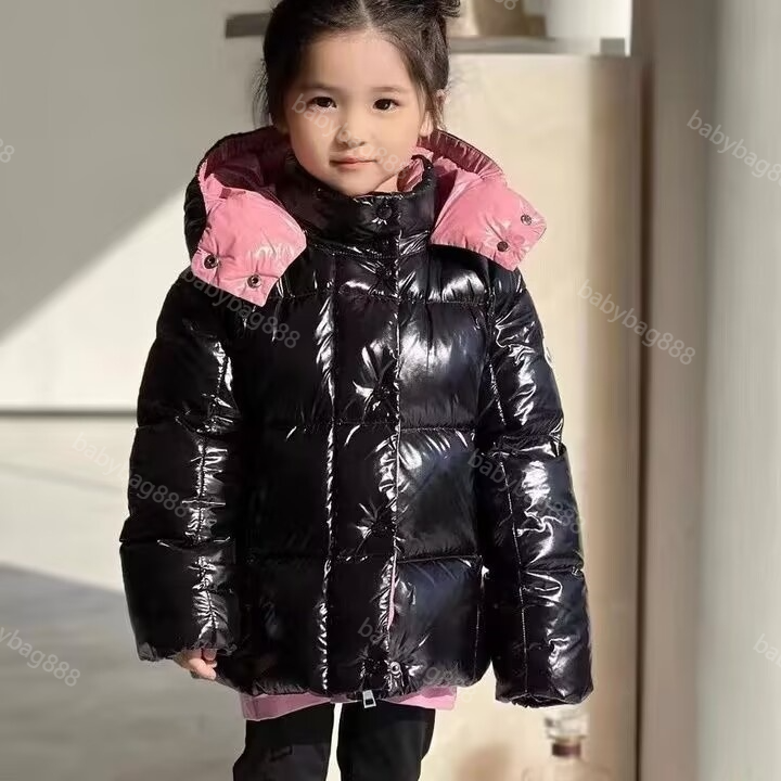 Designer Kids Down Jacket, Warm Winter Coat for Boys Girls, Waterproof Puffer Outerwear, Lightweight Windproof Children Winter Parka A6
