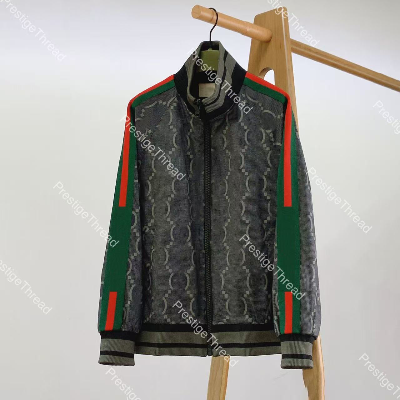 2026 Early Spring New Jacket Designer Men's Jackets with Full-Letter Print and Strap-Detail Sleeves