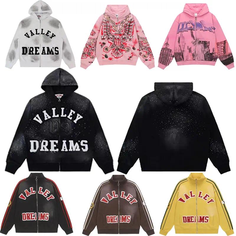 Mens Designer Hoodies Zip Up Hoodie Hoody Sweatshirt Graphic Y2K Wear Streetwear Black Pink Purple Clothing Clothes Zipper Zip Ups For Men