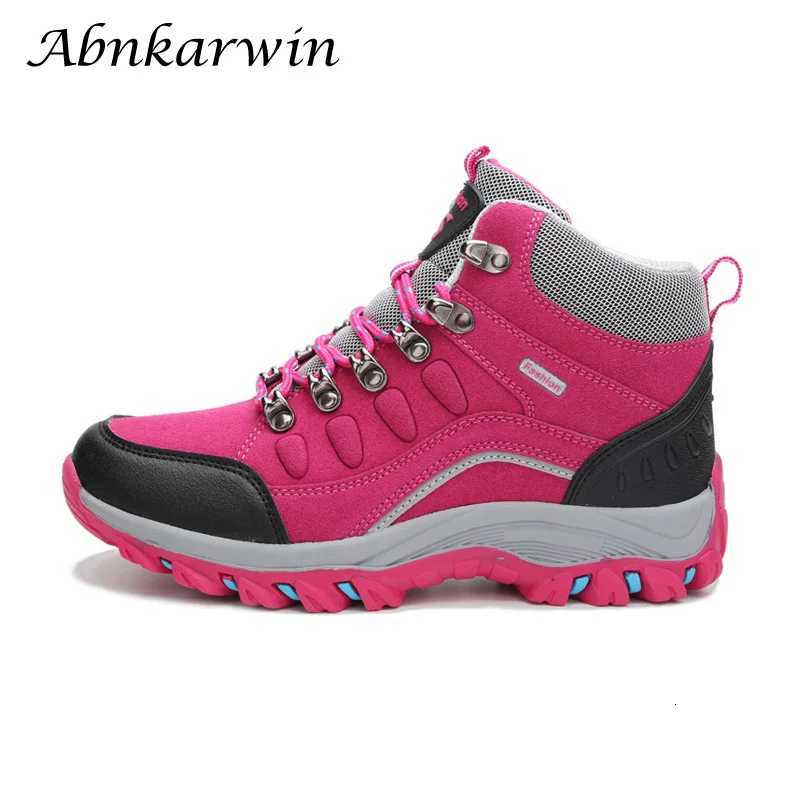 Outdoor Shoes Sandals Winter Women Ankle Outdoor Leather Hiking Boots Woman Trekking Shoes Mountain Sneakers Tracking Treking Camping Trecking Q2610