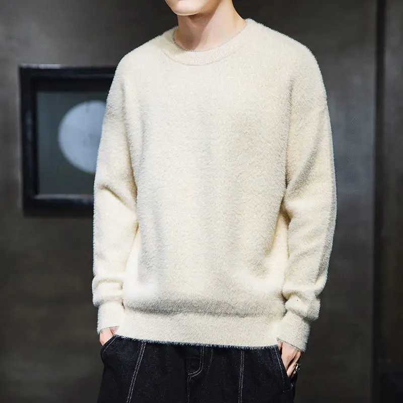 Men's Sweaters Autumn Solid Color Sweater Men Casual O-neck Soft Fashion Pullover Knitted Sweaters Male New Winter Men Clothing for Young MY934