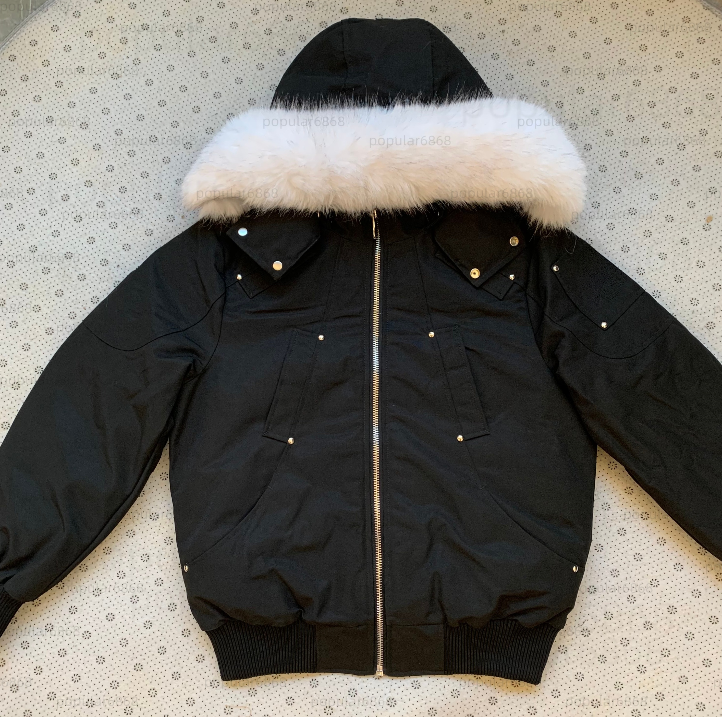 Men's Canada Winter Down Jacket outdoor leisure coats windproof overcoat Waterproof snow proof puffer Thick colla real wolf fur Jacket size S-2