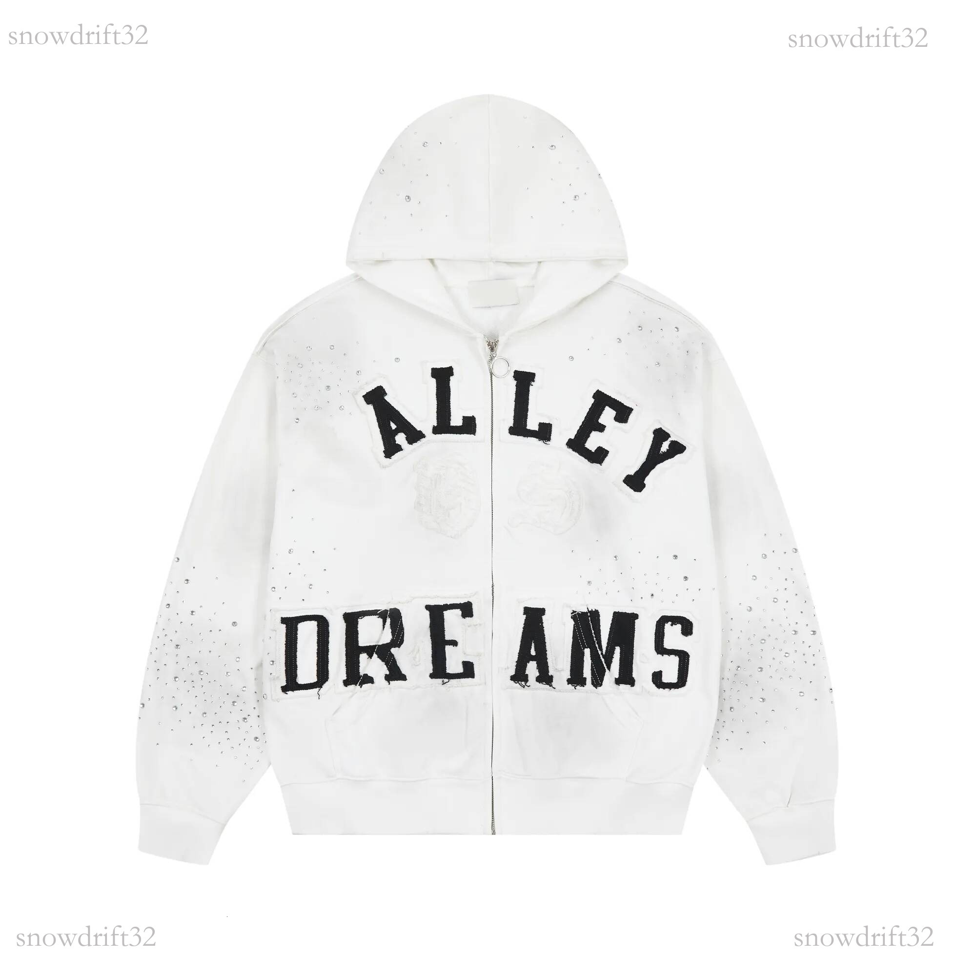 Valleyly hoodie Vintage Graphic Zip Up Hoodie Designer Men Unisex Washed Black White Pullover Loose Cotton Sweatshirts Retro Print valleyly dreamly