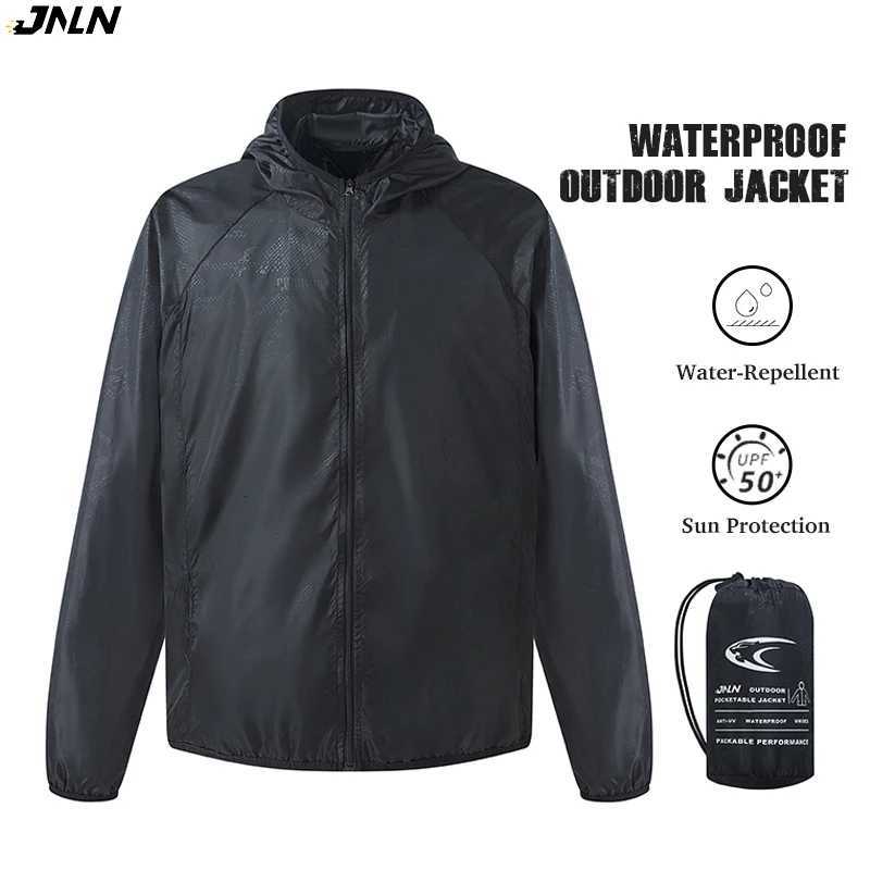 Outdoor Jackets Hoodies JNLN Men's Women's Waterproof Hiking Jacket Quick Dry Sun Protection Windbreaker Camping Hunting Climbing Outdoor
