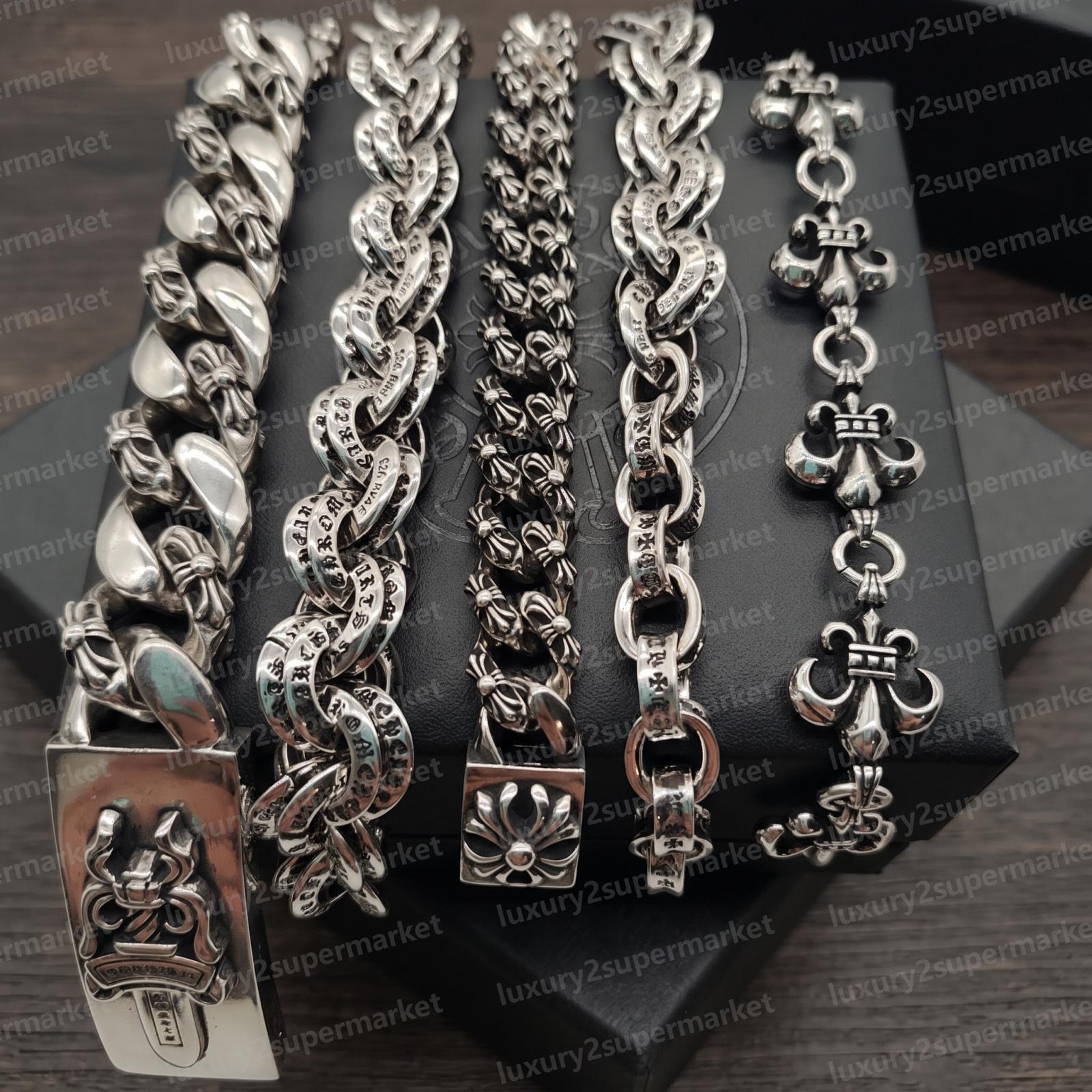 Luxury Jewelry Designer Chrome Bracelet for Men Women Chain Jewelry Designer mens 925 Y2K Bracelet Vintage Sier Bracelet Birthday Gift