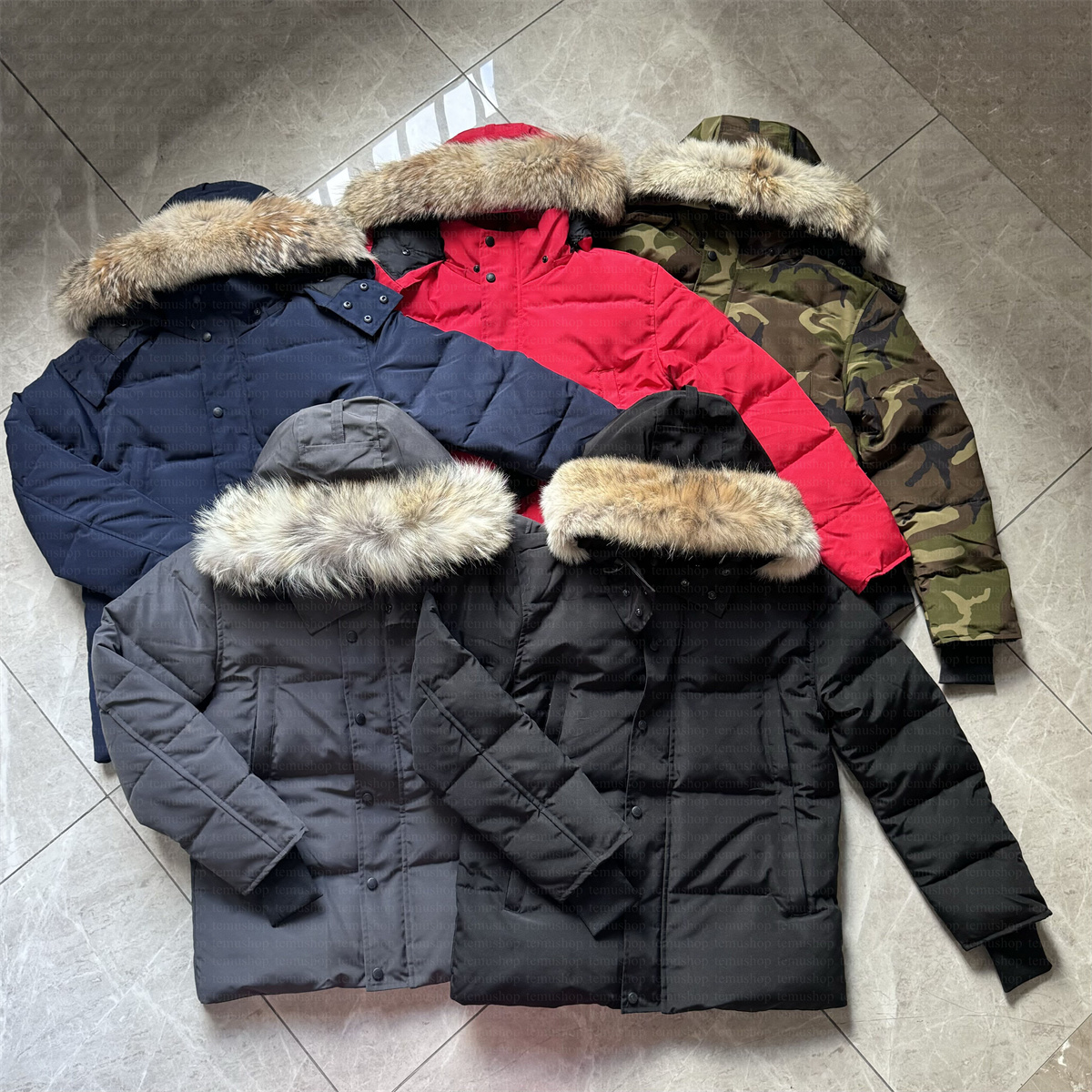 Men Puffer Jackets Men Down Jacket Doudoune Designer Real Wolf Fur Outdoor Wyndham Windbreaker Outerwear Hooded Fourrure Down Jackets Coat XS-3XL