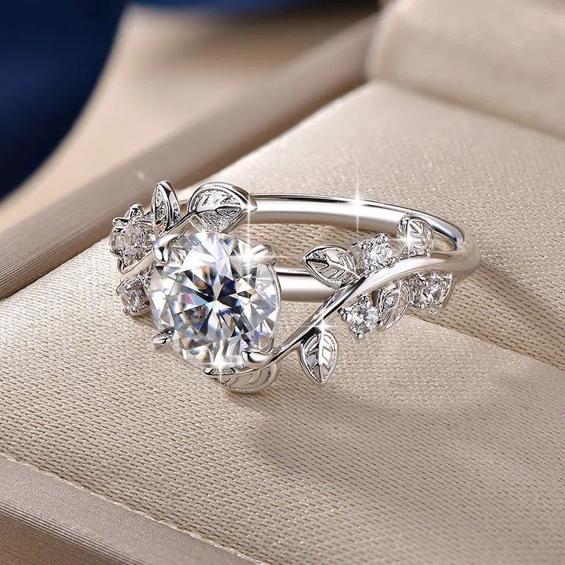 Anziw D VVS1 2CT Moissanite Diamond Wedding Ring Bands 14K Gold Filled for Women Engagement Ring Fine Jewelry Certified Gift Gra