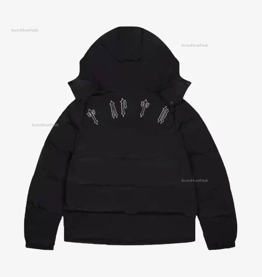 trapstarlyness Irongate Detachable Hooded Designer Street Men Woman Jacket Thick Warm Embroidered Clothing Zipper Puffer Coats Down 14d