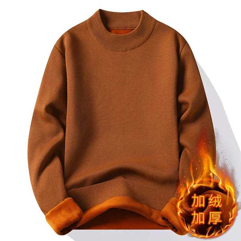Men's Sweaters Knitwear Sweater New Autumn/Winter Mock Neck Sweatshirts Solid Color Pullovers Man Brand Casual Mens Clothing D261009