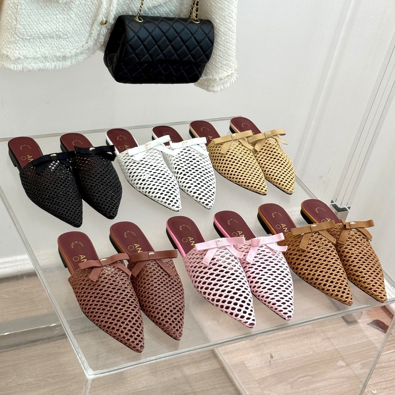 Summer Beach pool womens sandals Home New mirror quality Fashion Net fabric High Designer slippers cusp sandale luxury Flat slider Outdoor casual sh