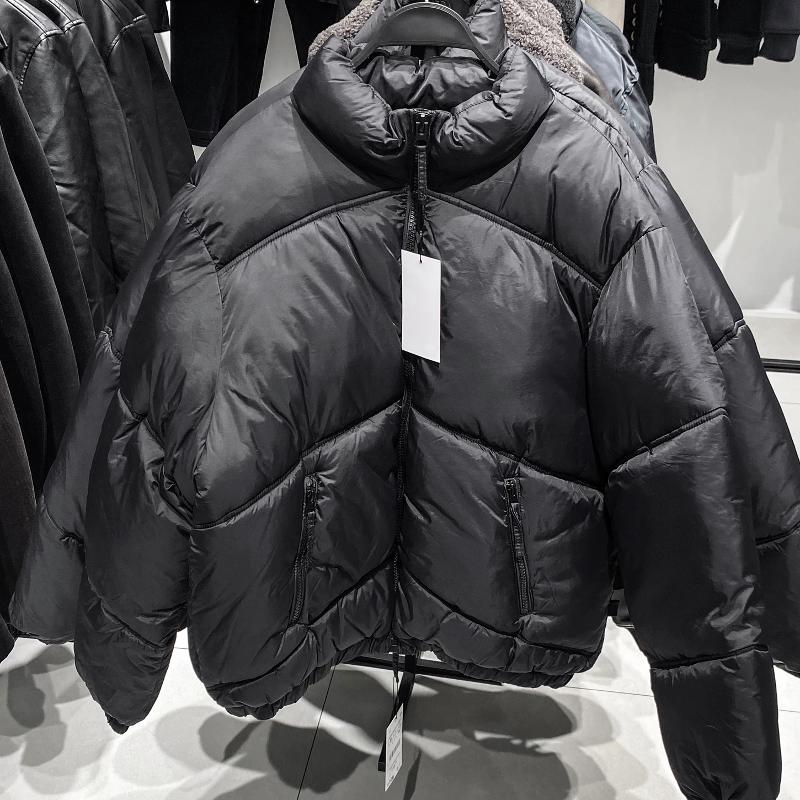 Veste d'hiver épaisse rembourrée pour hommes, manteau bouffant de pain, col montant, fermeture éclair, chaud, coupe ample, vêtements d'extérieur