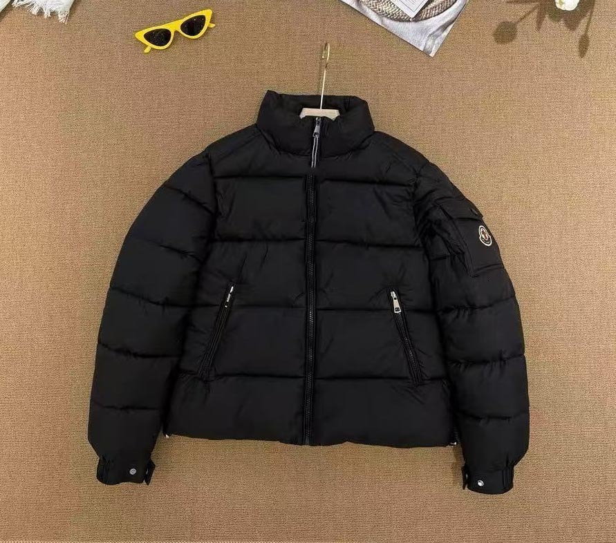 Womens Downs Parkas Puffer Jacket Long Fur Collar Wind Coat Puffy Thick Warm Coats Sleeves Pockets Budge Embroidery Brand Coats Big Outwears Tops Ja