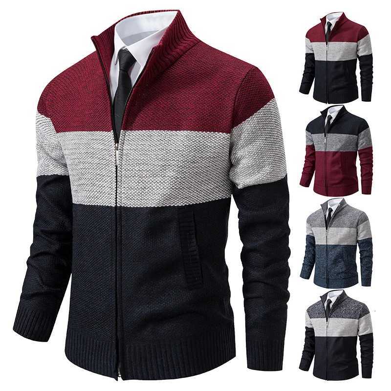 Men's Sweaters Cardigan sweater men's autumn and winter new stand-up sweater trend sweater coat D261009