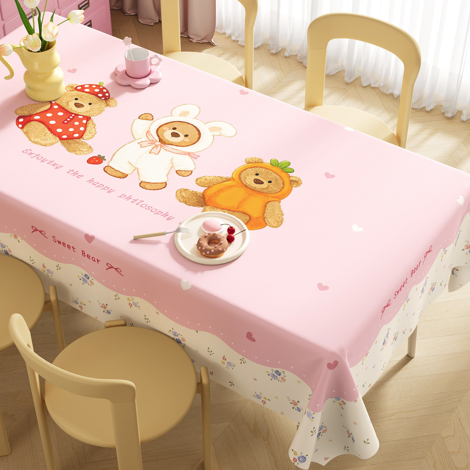 Nappe de Table carrée en lin uni, imperméable, résistante à l'huile et sans entretien, personnalisée, nouvelle collection YL-39307