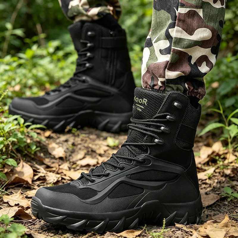 Outdoor Shoes Sandals Men's Outdoor Casual Hiking Boots Tactical Special Forces Field Man Boot Lightweight Outdoor Non-Slip Men Motorcycle Boot