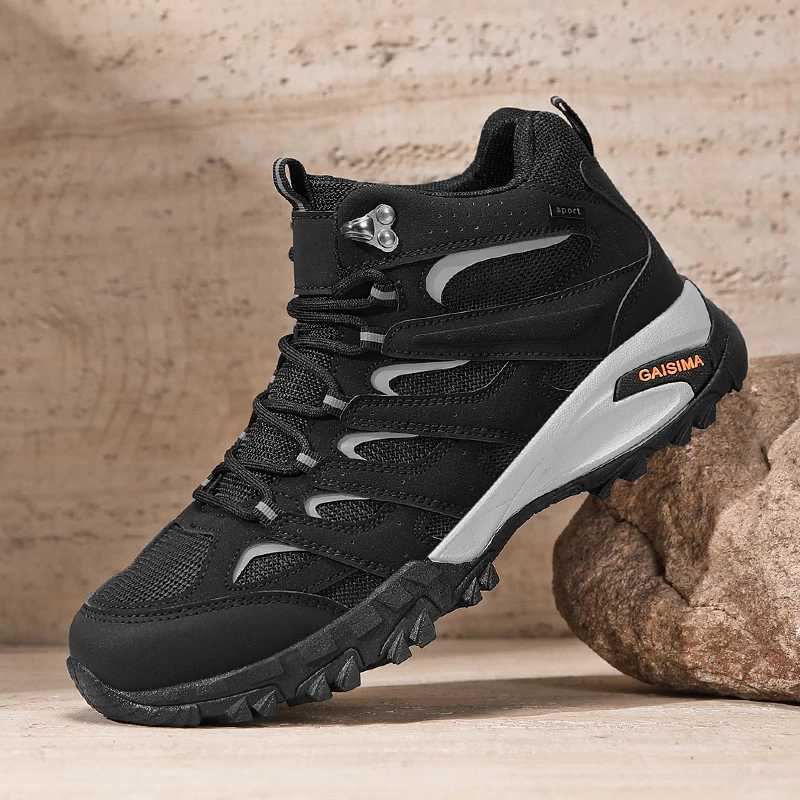 Outdoor Shoes Sandals Men Hiking Boots New Mesh Breathable Lightweight Mountain Walking Shoes High Top Anti Slip Wear-resistant Ankle Boots for Men