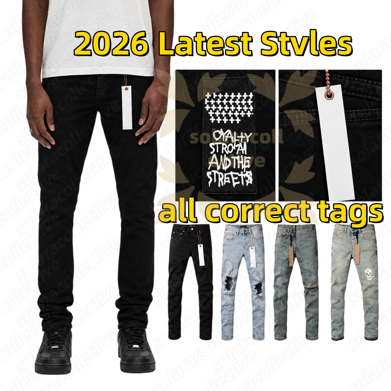 2026 10S correct version 1:1 high quality mens purple jean purple ksubi jeans men rock revival men jean Man jean Designer Jean Men Pants Straight Re