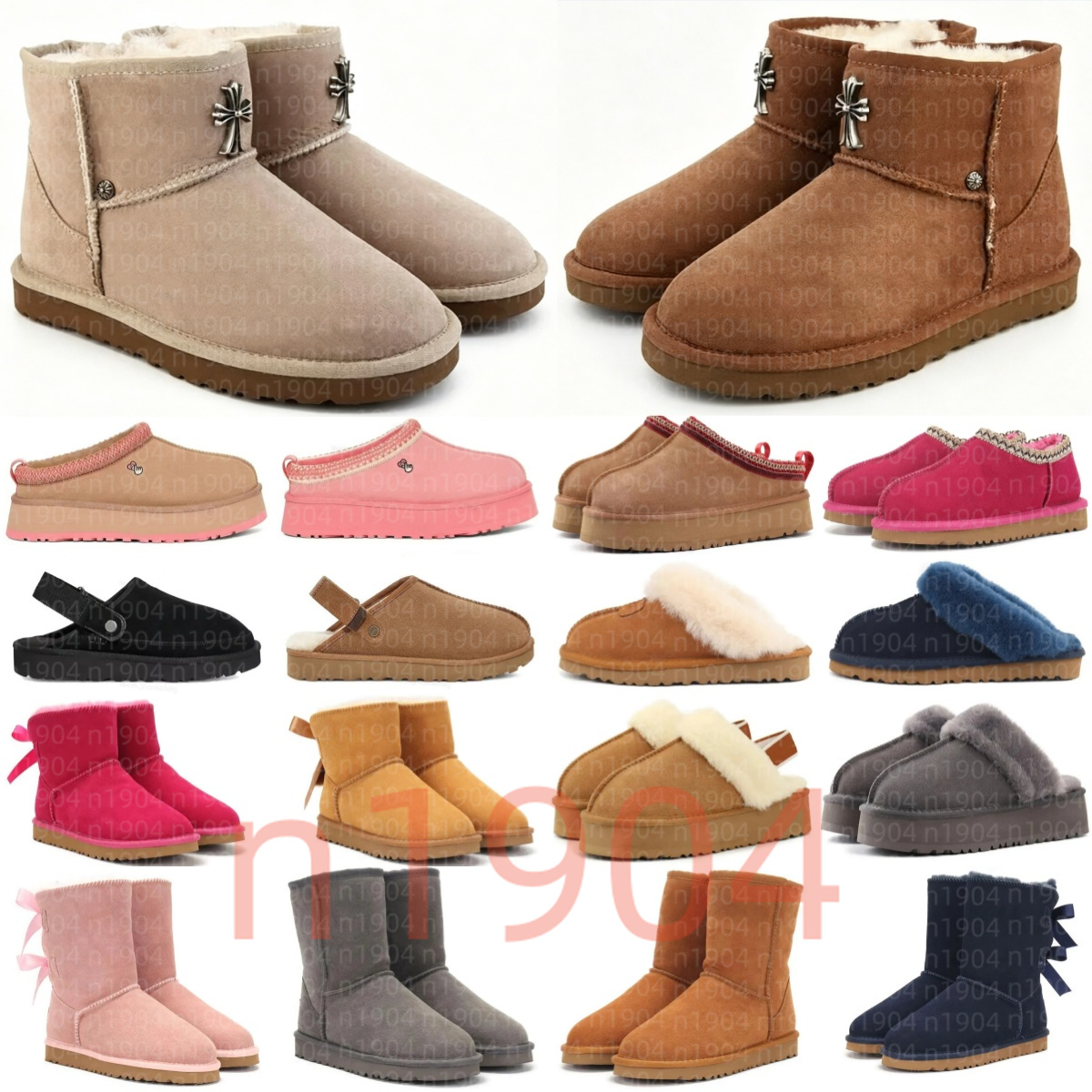 Toddler Kids Adult Boots Tazz Tasman Slippers Australia Children Snow Winter Classic Ultra Mini Boys Platform Booties Fur Chesut size 21-43