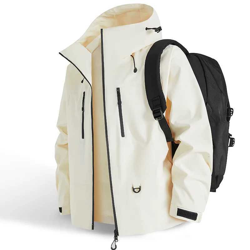 Outdoor Jackets Hoodies Men's Windbreaker Waterproof Hiking Jacket Autumn Men Large Size Windproof Outdoor Camping Hunting Running Fishing Spor