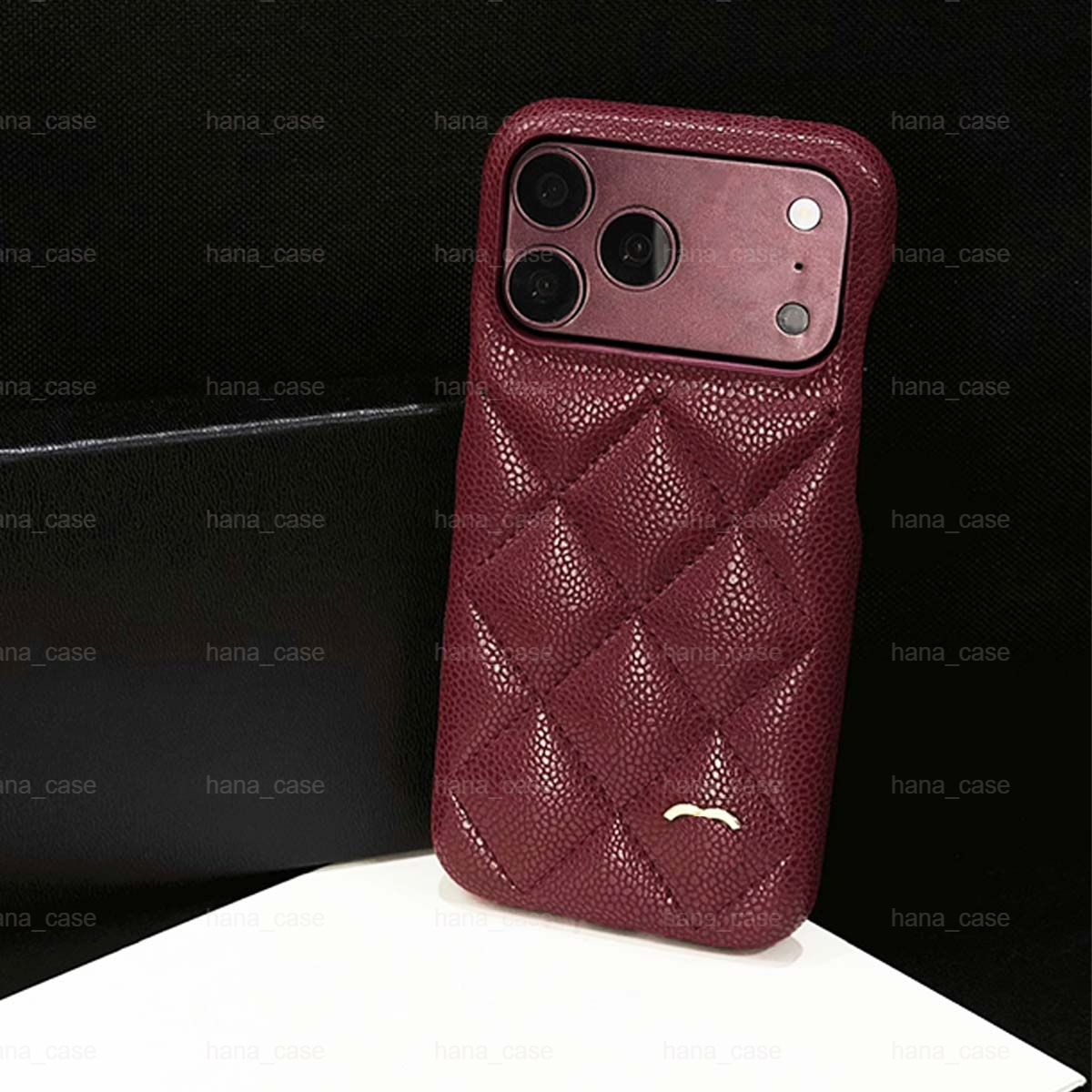 Designer Phone Case Cherry Red for iPhone 18 Pro Max 17 16 15 14 Leather Luxury iPhone Case Wallet for Women Men Excellent Grip Shockproof Ultra Sli