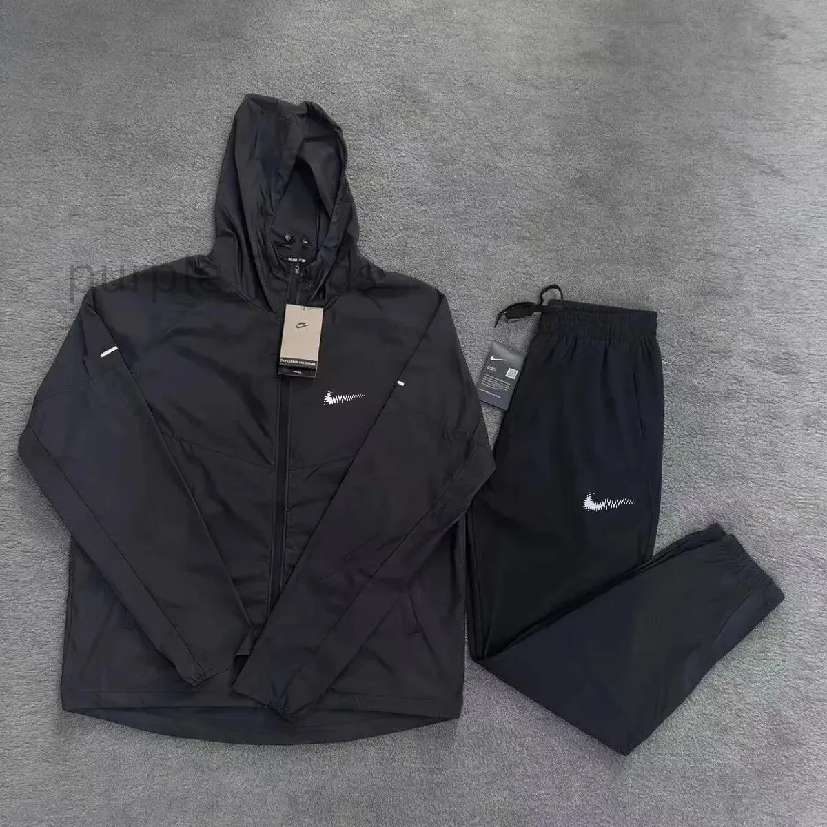 With Reflective Logo & Windproof Woven Fabric Tracksuit Mens Sportswear Designer Two Piece Outfit For Training Jogging Casual Running Jacket Pants 5