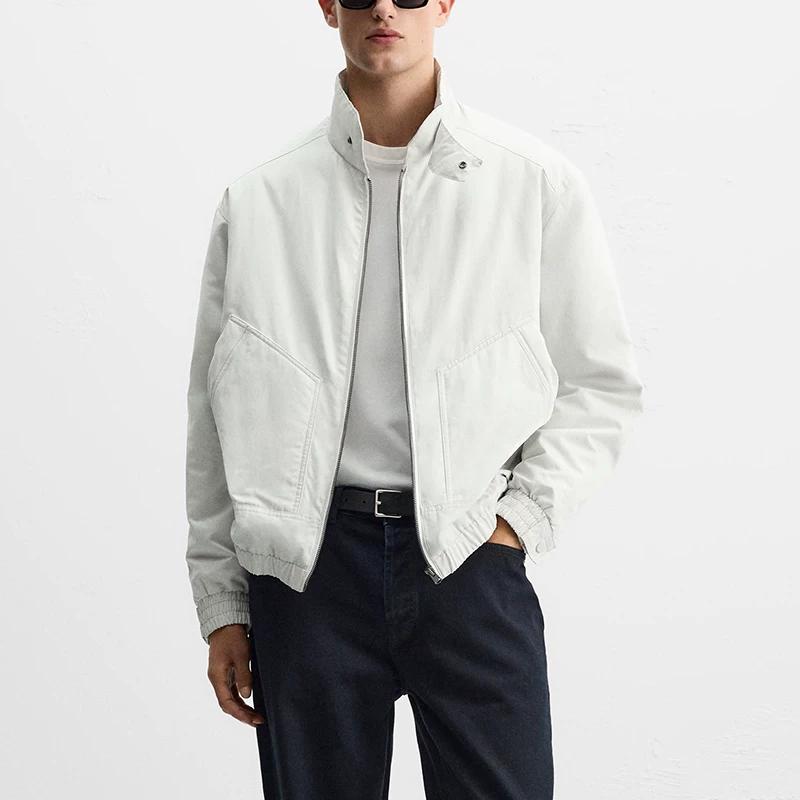 Manteau de styliste pour hommes, veste rembourrée, col montant, coupe ample, imperméable, multi-poches, chaud, épais, décontracté, manteau d'exté