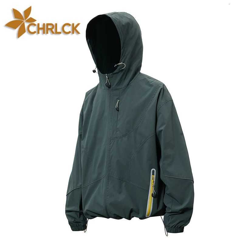Outdoor Jackets Hoodies CHRLCK Men's Hiking Jacket Waterproof Women Windproof Windbreaker Camping Trekking Fishing Jacket Fashion Coats Unisex