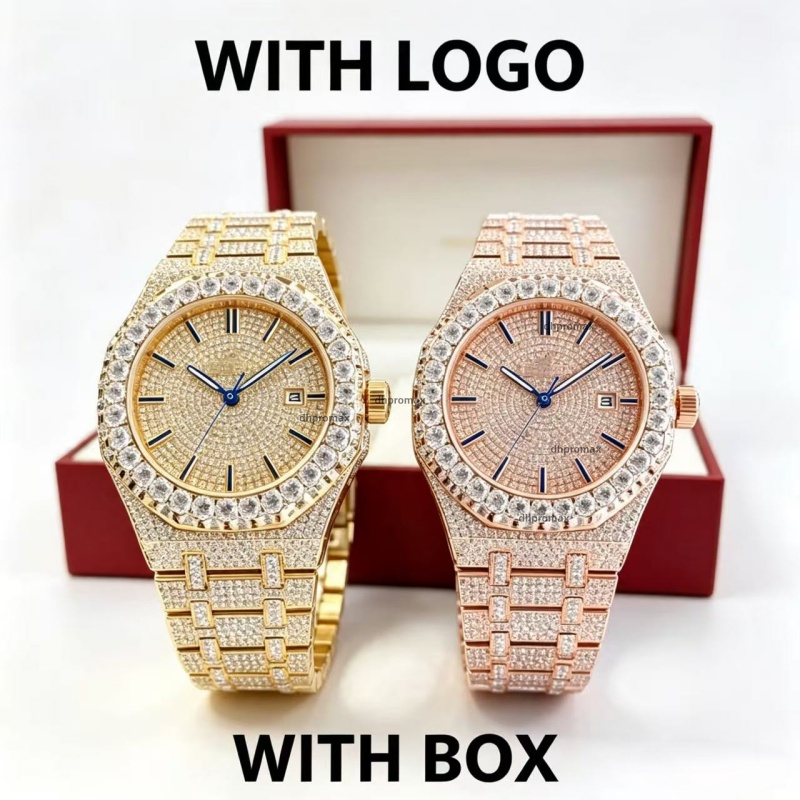 Moissanite diamond watches for men and women designer watches featuring VVS high-quality diamond automatic movements luxury watches with fast shippi