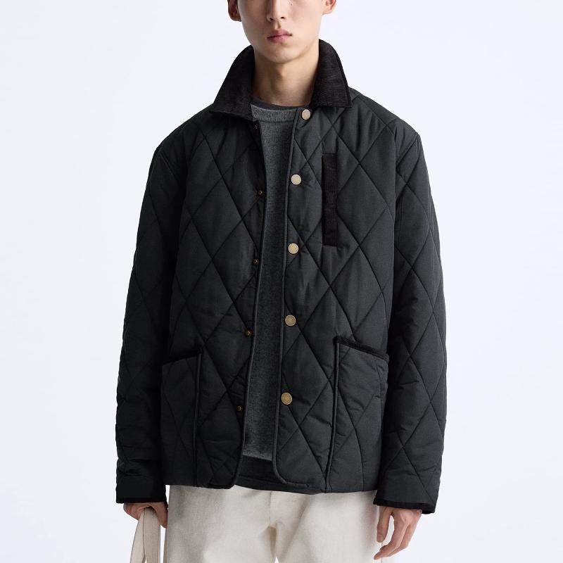 Manteau de styliste en velours côtelé, veste matelassée et rembourrée, chaud, ample, décontracté, en Polyester, solide, bouton-pression, vêtement
