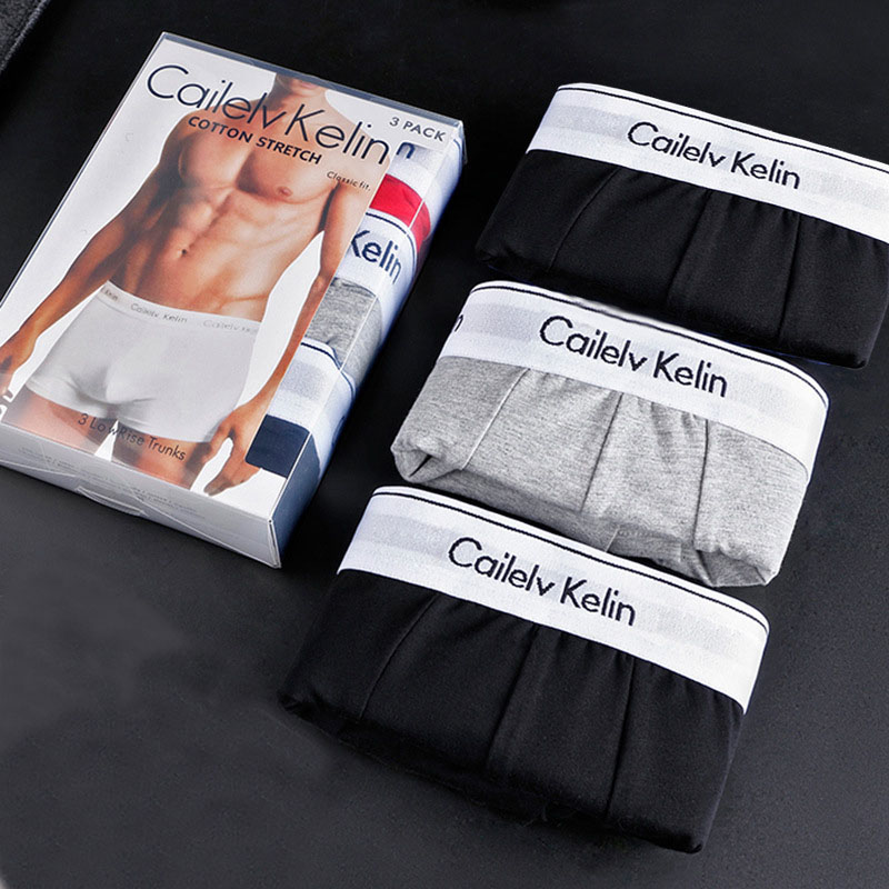 2025 solid color men's underwear boxer pants students youth trend new fashion brand breathable