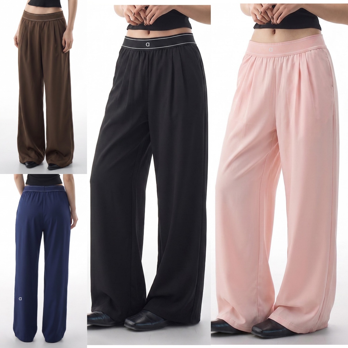 A3082 nouveau pantalon de Yoga à séchage rapide pour femmes poche pantalons décontractés ample tenue de femme pantalon droit mode Sport pantalon