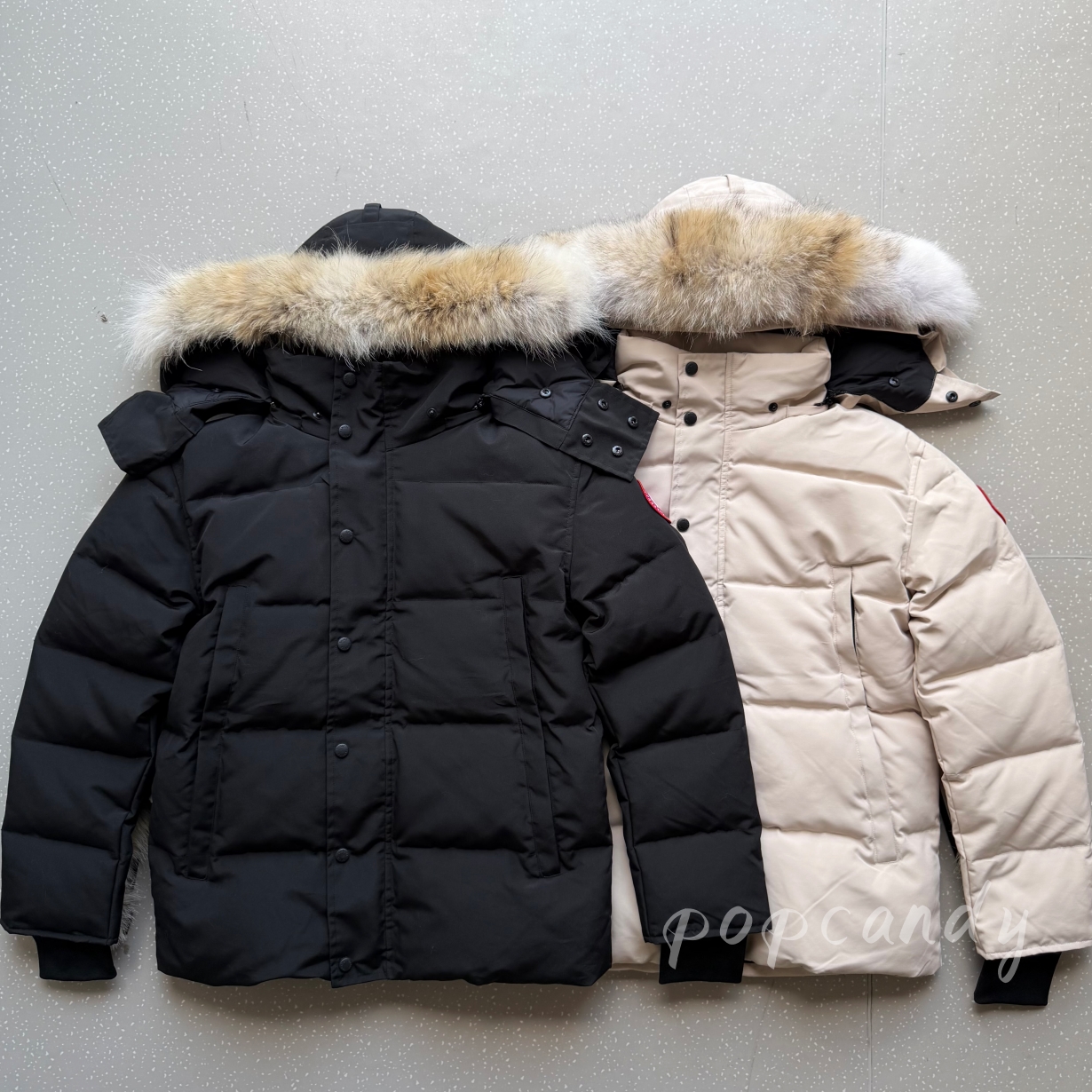 Designer Women Puffer Jackets coats down Jacket Winter Parka Coats Real Wolf Fur Outdoor Wyndham Windbreaker coats womens Outerwear Luxury down jack