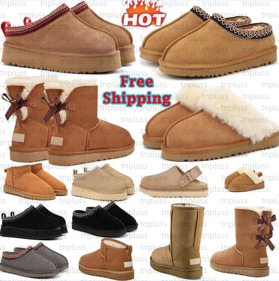 designer boots Tasman Slippers womens platform booties winter boot snow Tasman Slippers Tazz mustard classic Chestnut Sand Fur Slides Sheepskin snow