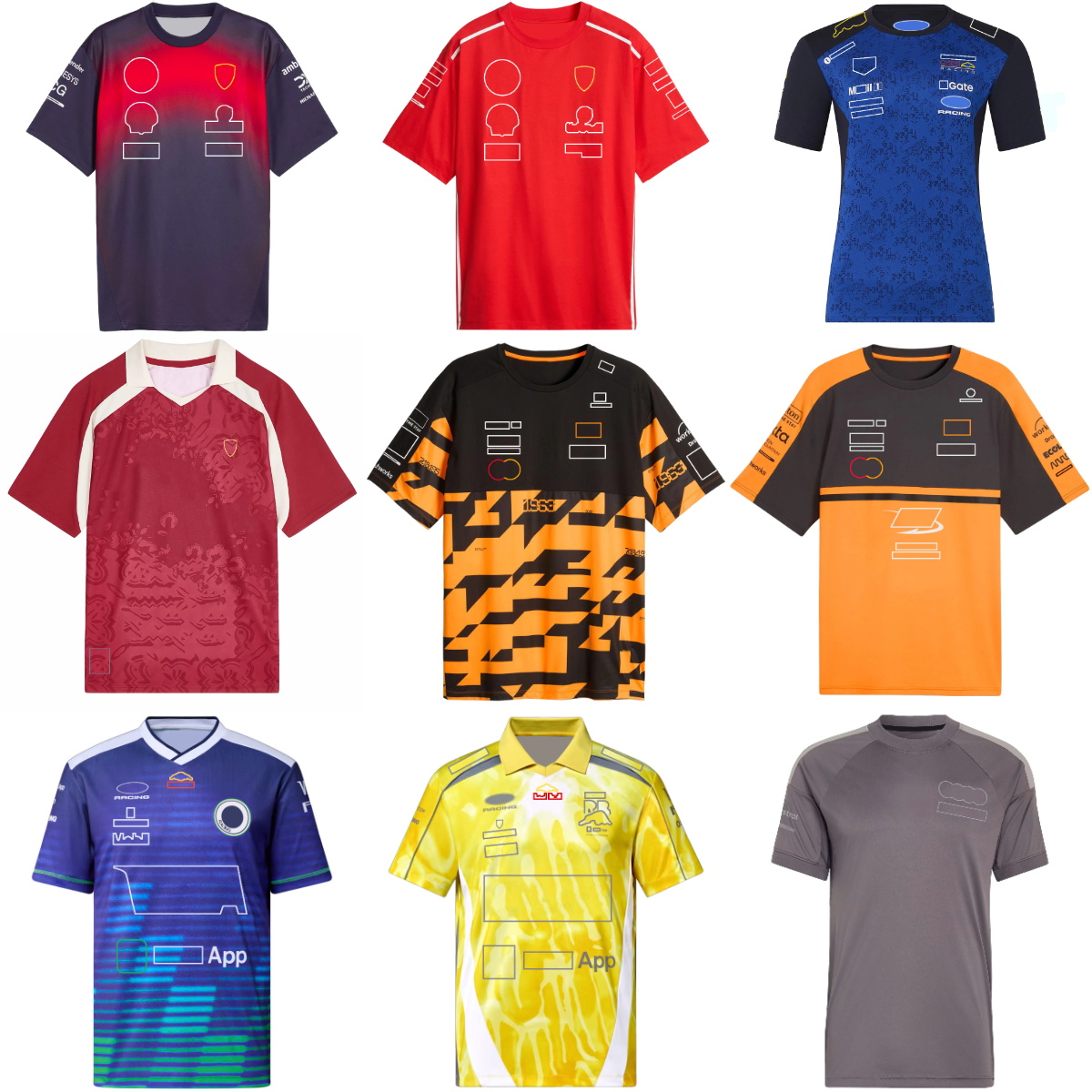 F1 2026 Team T-shirt Polo Shirt Formula 1 Unisex Driver Racing Replica T-shirts Jersey Motorsport New Car Fans Fast-dry Tee Plus Size