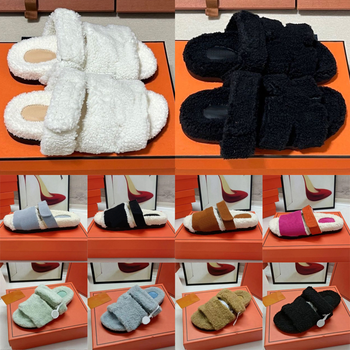 Designer Luxury Fur Slides oran Slippers chypre Sandals Mules Fall Winter Homewear Slide Men Women Footwear Comfortable Fuzzy Flip Flop Fluffy Wo