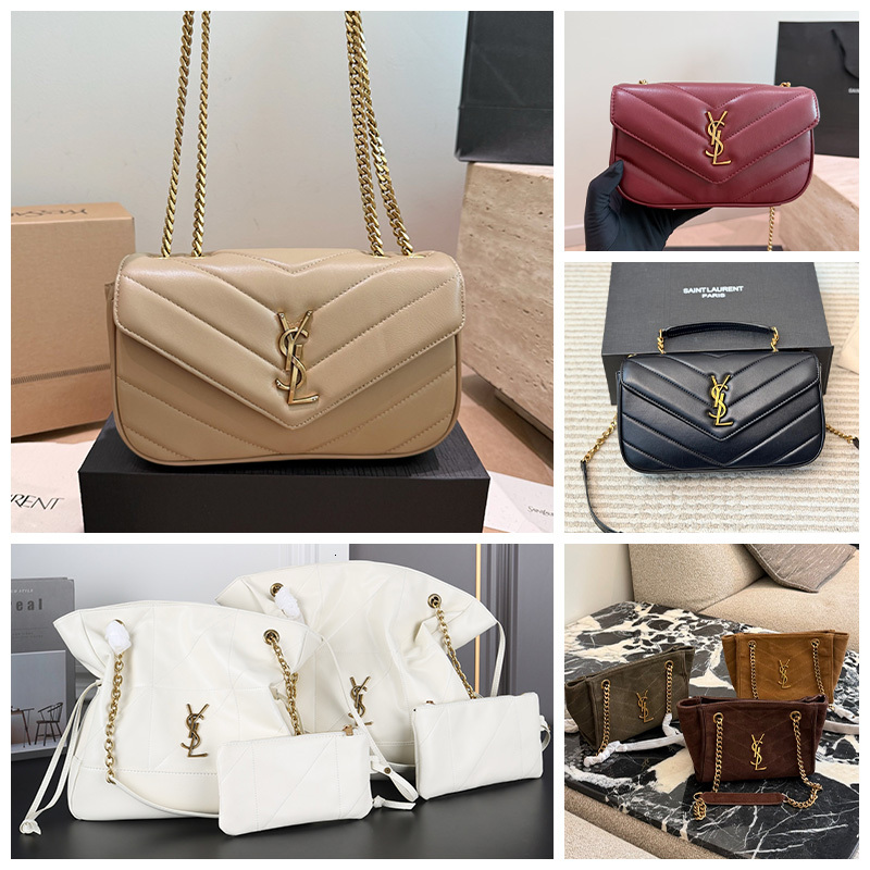 Designer High Quality Women Soft Leather Chain Purse Quilted Flap Shoulder Bag Gold Hardware Crossbody Handbag