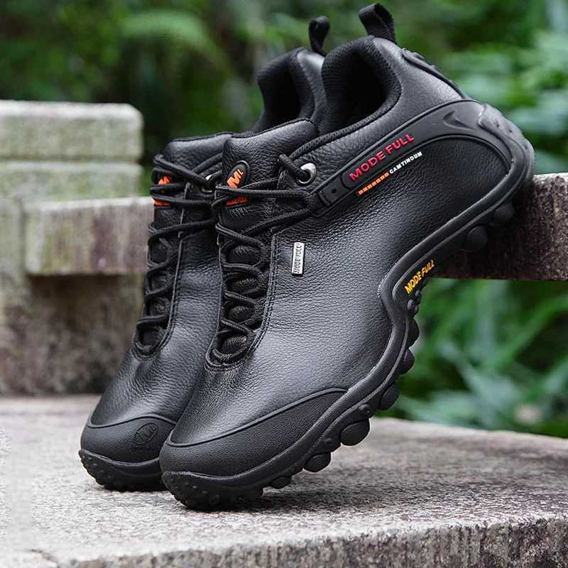 Outdoor Shoes Sandals Cow Leather 2023 Winter Men Hiking Boots Women Outdoor Waterproof Treeking Snow Shoes Climbing Mountain Hunting Walking Sneake