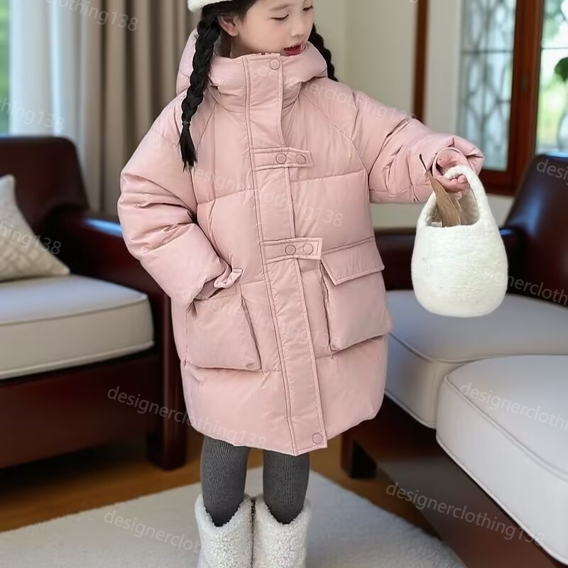 Designer Kids Down Jacket, Boys Girls Warm Thick Winter Outerwear, Windproof Lightweight Kids Down Coat A7