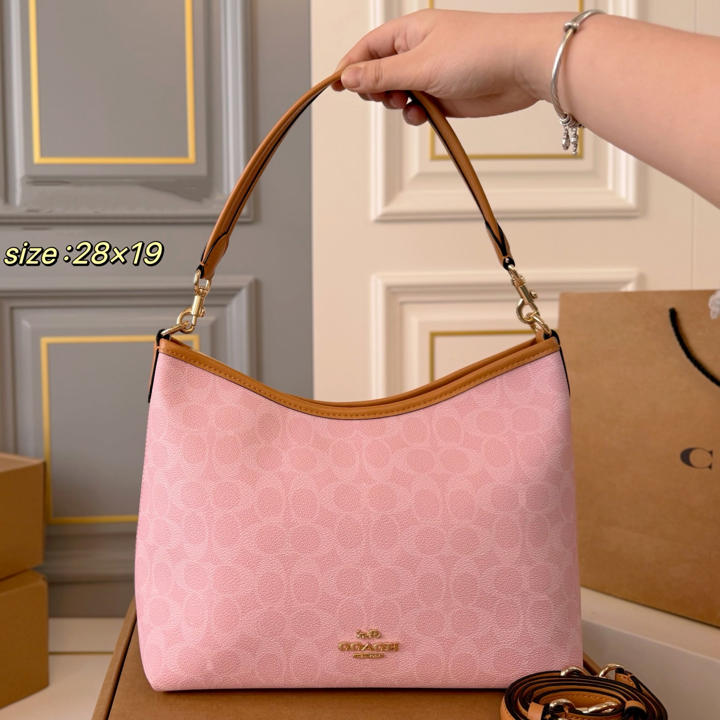 Tote bag Designer Bag c0achbagas Laurel 31 Hobo bag Pink Shoulder Bag Classic Handbag Luxury Pillow Bag Women's Boston Bag Large Capacity Shopp
