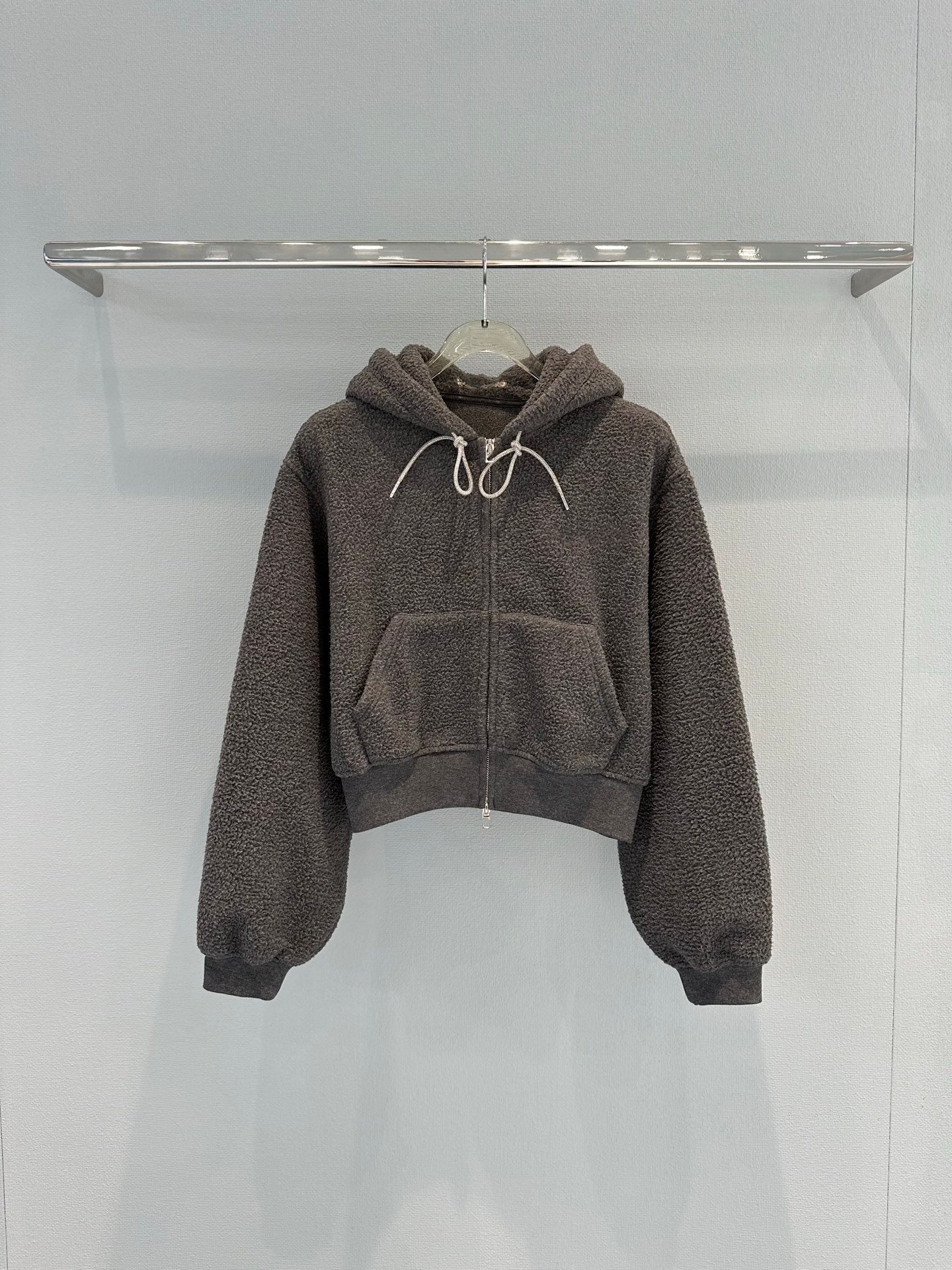 Sweat-shirt à capuche et manteau court à fermeture éclair, pull en polaire, nouvelle collection automne-hiver 2026
