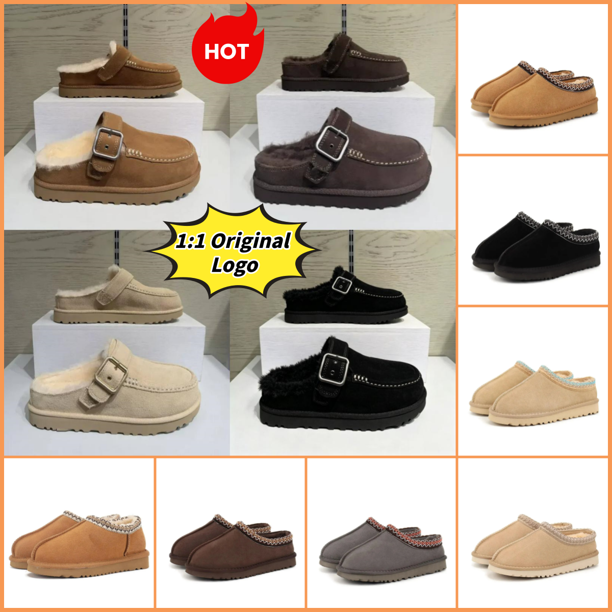 Designer Goldenstar Evelina Clog Slippers Clogs Hi Slides Dad Sandal Golden star Beach Women Men Tazz Tasman Fall Driftwood Chestnut Sand Winter Sum