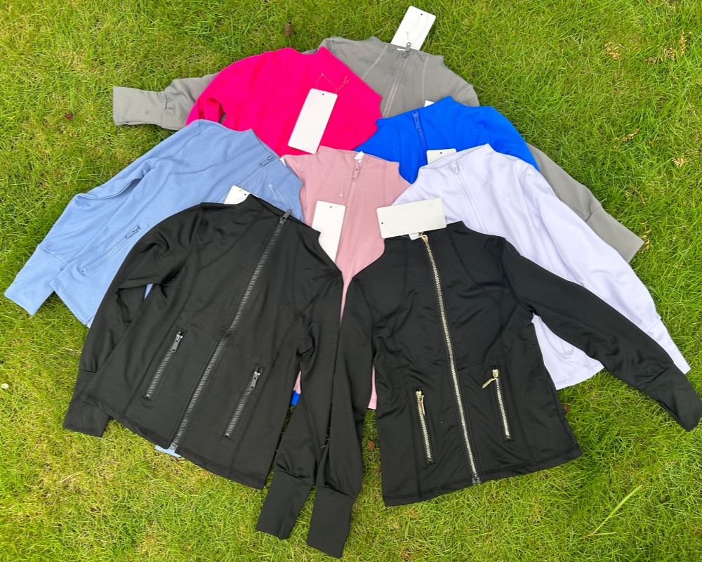 UU-L6452 Nouveaux enfants ensemble de Yoga de mode veste de col montant de Yoga à séchage rapide ou Leggings taille haute à la mode pantalon de Y