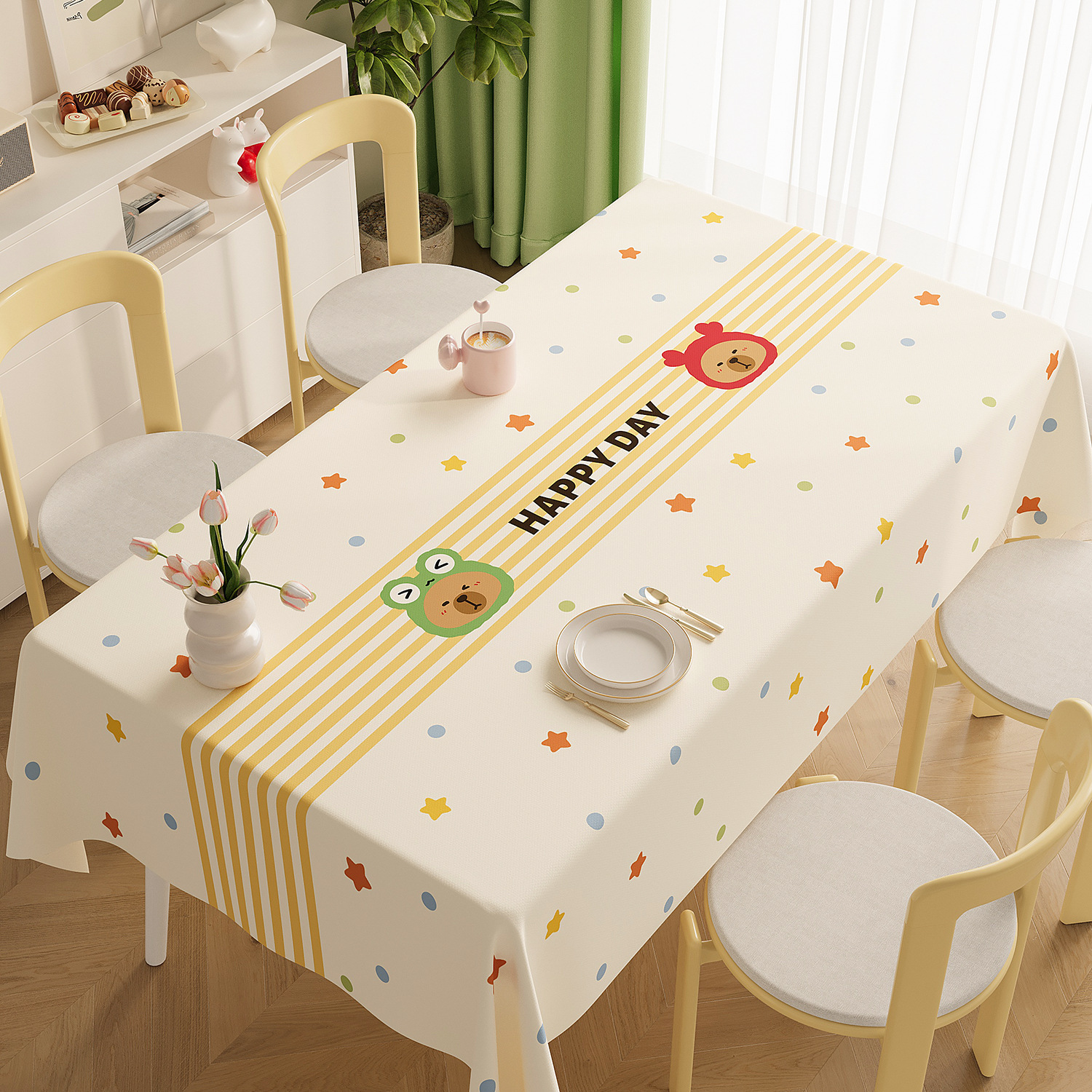 Nappe de Table carrée en lin uni, imperméable, résistante à l'huile et sans entretien, personnalisée, nouvelle collection YL-39314