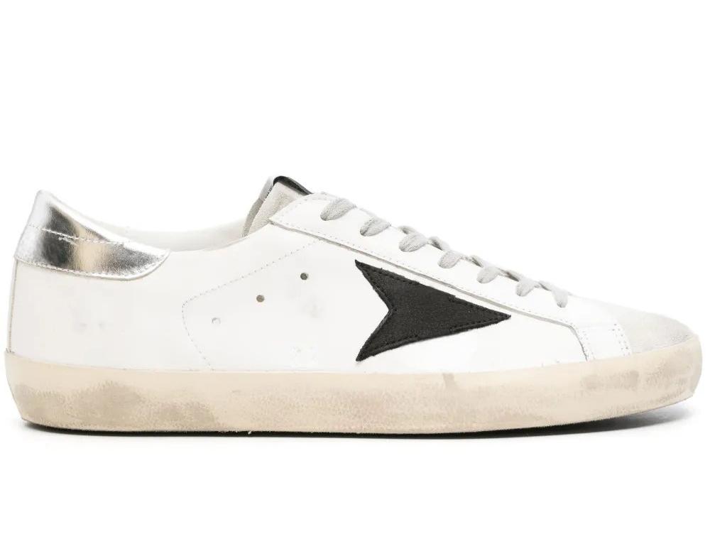 Metallic Back Black Star Shoes Dirty Old Classic Dirty Sneakers Men Women Designer Italy Ladies Super Star Sneakers