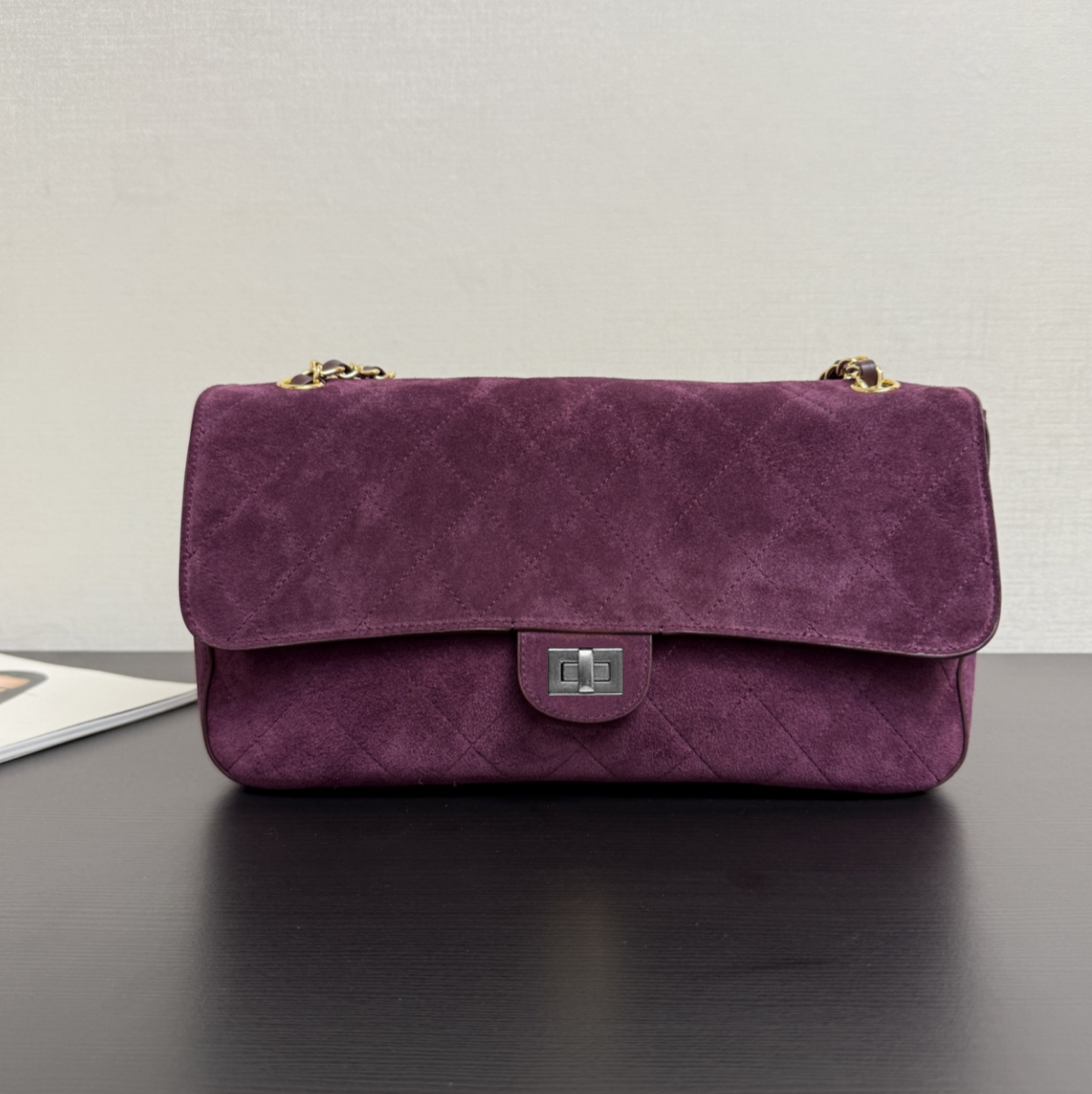 2026 maxi flap bag mirror quality designer bags grape purple suede leather women shoulder bags luxury quilted purses big 33cm shopping bags large do